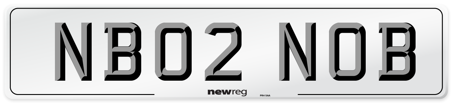 NB02 NOB Number Plate from New Reg
